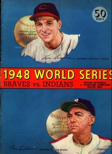 World Series Program 1948 Boston Braves vs Cleveland Indians At Braves Field