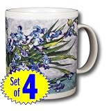 Vincent Van Gogh - Vase With Irises 14oz Coffee Mugs (Set of Four)