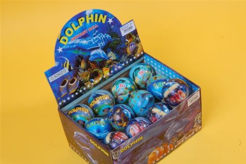 Childrens Toyshop  Toys : Printed Sponge Squeeze Ball 60mm 24/Box - Dolphins / Sea Life (D80902D)