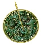 Outdoor Living : Rome 10" Brass Flowers Sundial