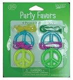 Tie Dye Fun Peace Sign Necklace 4 Pack