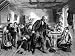 Corporal Punishment, with Schoolmaster with Cane Motioning at Recalcitrant Boy Photog...