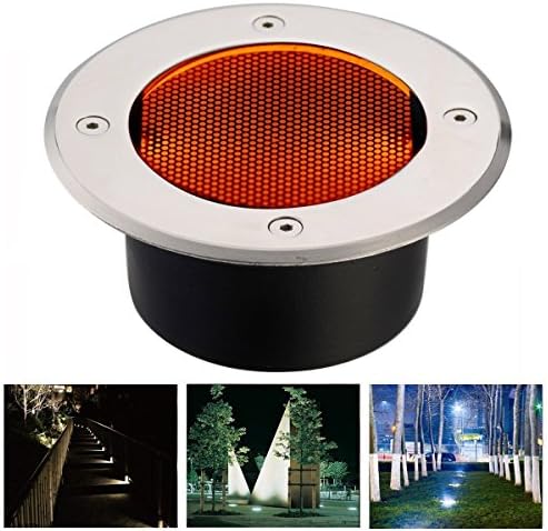 Taichuda Waterproof Solar Powered Deck Post Lights Outdoor Path Garden Patio Landscape Step Staircase Lighting (Yellow)