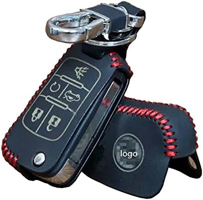 Chihiro Genuine leather Remote Key Fob Case Cover Bag for Buick 5 Buttons