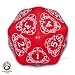 Q-Workshop: D20 Red & White Card Game Level Counter (30 mm) Jumbo D20 Die