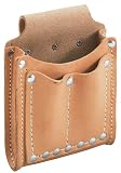 Klein Tools 5145 Leather 3-Pocket Utility Pouch