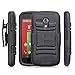 Moto G 3rd Gen Case, Moto G3 Case, Customerfirst Motorola Moto G (3rd Generation) High Impact Resistant Dual Layer Armor Holster With Locking Belt Clip Full Body Hybrid Case + Key Chain (H Black)