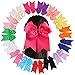 Queentools 15 Colors Hair Bows Grosgrain Ribbon Ponytail Holder 7.5