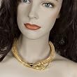 Golden Snake Coil Choker Necklace