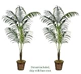 TWO 8' Artificial Tropical Kentia Palm Trees, with No Pot,