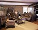 Fabric Sofa Set - 4 Piece in Cappuccino Fabric / Dark Brown Bycast - Coaster