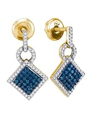 0.50CTW BLUE DIAMOND MICRO-PAVE EARRING
