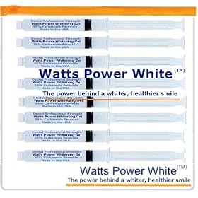 Watts Power Pro Teeth Whitening Gels - 8 Huge 10ml Gels & NEW Enamel Gel - Flavors in 22%, 35% & 36%