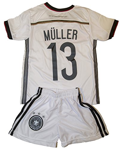 FWC 2014 Germany Kids Home Jersey & Short #13 MULLER Youth Sizes
