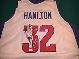RIP HAMILTON SIGNED AUTOGRAPHED JERSEY DETROIT PISTONS COA + PROOF PHOTO