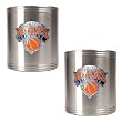 New York Knicks 2pc Stainless Steel Can Holder Set - Primary Logo NBA Basketball