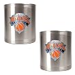 New York Knicks 2pc Stainless Steel Can Holder Set - Primary Logo NBA Basketball