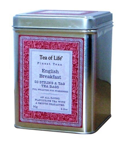 Tea Of Life Black Tea Series, English Breakfast, 50-Count, 3.2-Ounce Tin (Pack of 12) by Tea Of Life