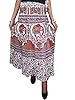 Indiatrendzs Women's Cotton Wrap Around Skirt Traditional Art Printed Skirt XL