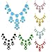 Jane Stone Bubble Bib Necklace Y-Necklace Fashion Beads Jewelry Beaded Statement Necklace Fancy Necklace(Fn0584)