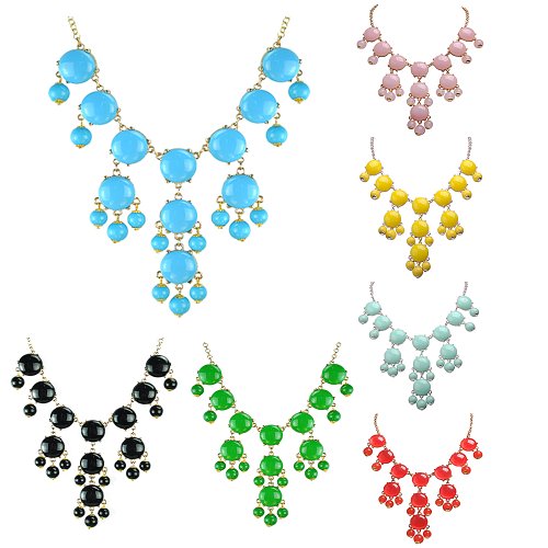 Jane Stone Bubble Bib Necklace Y-Necklace Fashion Beads Jewelry Beaded Statement Necklace Fancy Necklace(Fn0584)