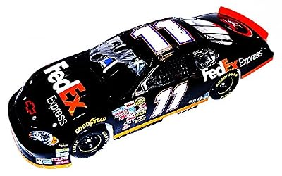 AUTOGRAPHED 2006 Denny Hamlin #11 FedEx Express ROOKIE OF THE YEAR (Gibbs Racing) Action 1/24 NASCAR Diecast Car with COA (Limited Edition!)