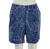 Jones New York Paisley Stretch Shorts