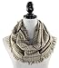 StylesILove Women Classic Glen Check Loop Infinity Fringed Scarf - 3 Colors (Taupe)