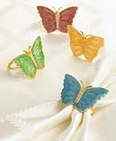 Lenox Butterfly Meadow Napkin Rings, Set of 4, Multi