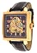 Adee Kaye Watches - Adee Kaye #AK8022-MRG3 Men's Square Self Winding Automatic Skeleton Watch