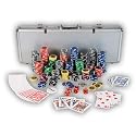 Pokerkoffer Pokerset mit 500 Laserchips Aluminium