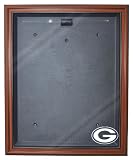 NFL Green Bay Packers Cabinet Style Jersey Display, Brown