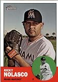 2012 Topps Heritage 387 Ricky Nolasco - Miami Marlins (ENCASED MLB Trading Card)