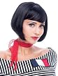 Short Black French Cut Wig Bob Cut Theatre Costumes Accessory Theatrical Production
