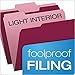Pendaflex Two-Tone Color File Folders, Letter Size, 1/3 Cut, Burgundy, 100 Per box (152 1/3 BUR)