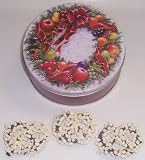 Scott's Cakes 1 lb. Dark Chocolate Covered Pretzel with White Chocolate Chips in a Wreath Tin