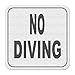 Aquatic Custom Tile Vinyl 3M Adhesive Swimming Pool Deck Depth Marker No Diving Text only, Non-Slip