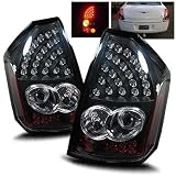 05-07 Chrysler 300 Black LED Tail Lights by Luminx Lighting