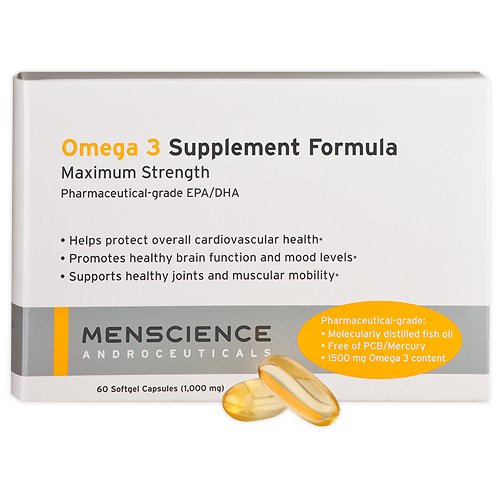 3 Month Supply - MenScience Omega 3 Supplement Formula On Sale