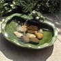 Smart Solar Ceramic Frog Fountain (Green)