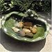 Solar powered glazed ceramic frog garden water feature