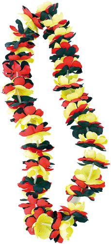 PEARL 4-tlg Hawaii-Fan-Set “Deutschland”: Kette, Stirnband & Armbänder