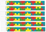 Tyvek Wristbands jigsaw design 100 pack
