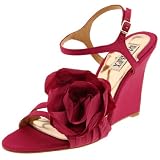 Badgley Mischka Womens Indi Rosette Wedge Sandal