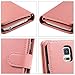 Galaxy S5 Case, ULAK Multi Card Slots Series Magnetic Wallet Case Cover for Samsung Galaxy S5 SV Galaxy S V i9600- Coral Pink