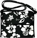 Capitola Beach Shoulder Flap Bag- Black HI Floral