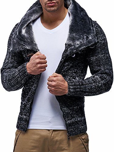 LEIF NELSON Men's Knitted Jacket Cardigan