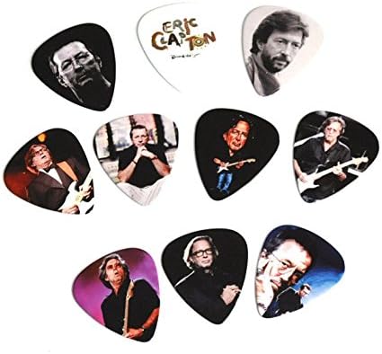 Eric Clapton Guitar Picks Medium Gauge 10 pack Bass Plectrum Two Side Printing
