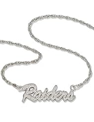 Nfl Oakland Raiders Script Necklace Sterling Silver