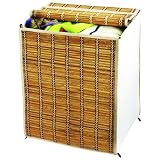 HDS Trading Bamboo Hamper Collapsible Bamboo Finish - HDS Trading BH10440